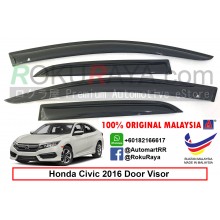 Honda Civic FC ( 10th Gen ) 2016 AG Door Visor Air Press Wind Deflector (Medium 8cm Width)